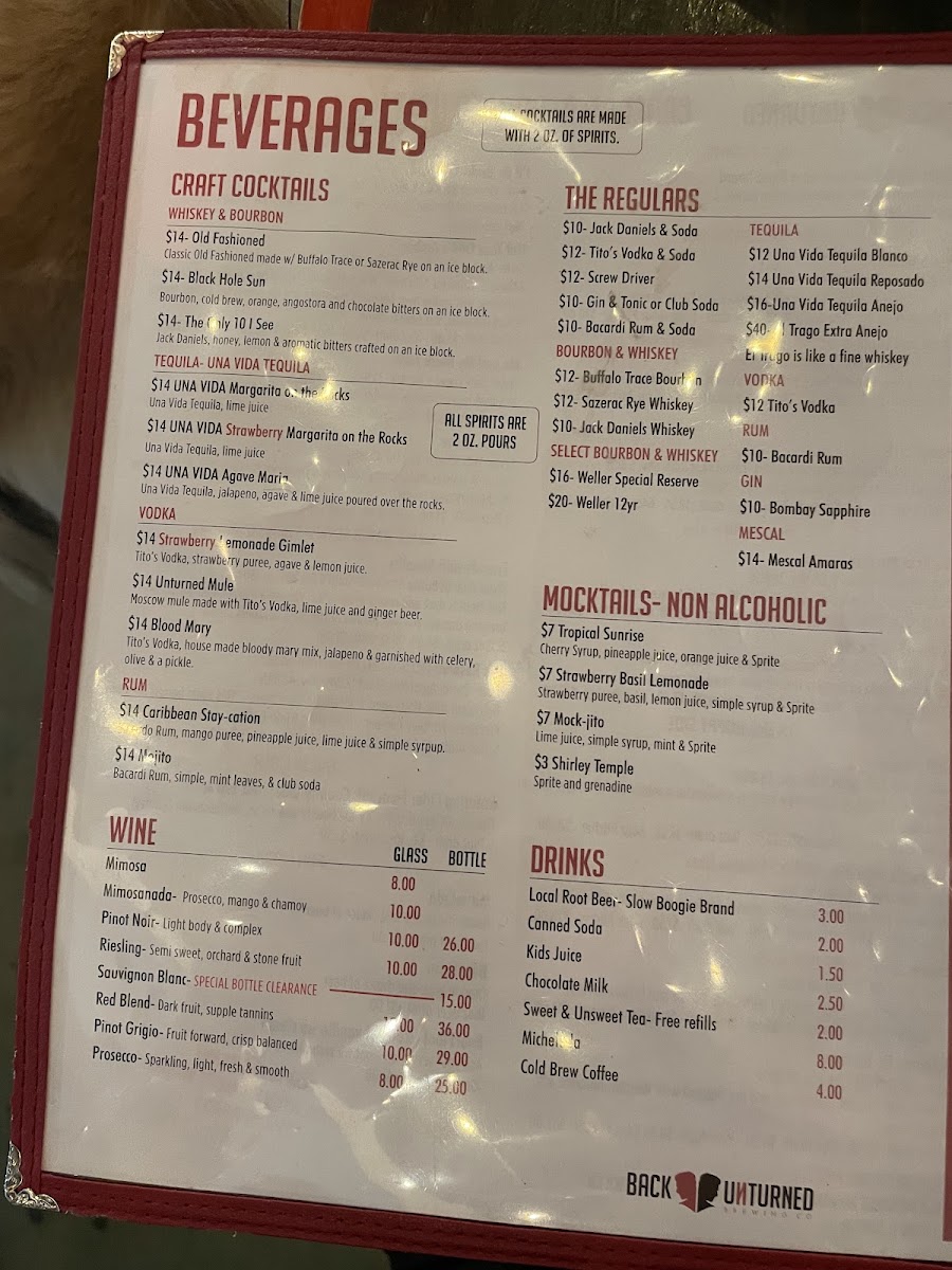 Menu Back Unturned Brewing Co.-5
