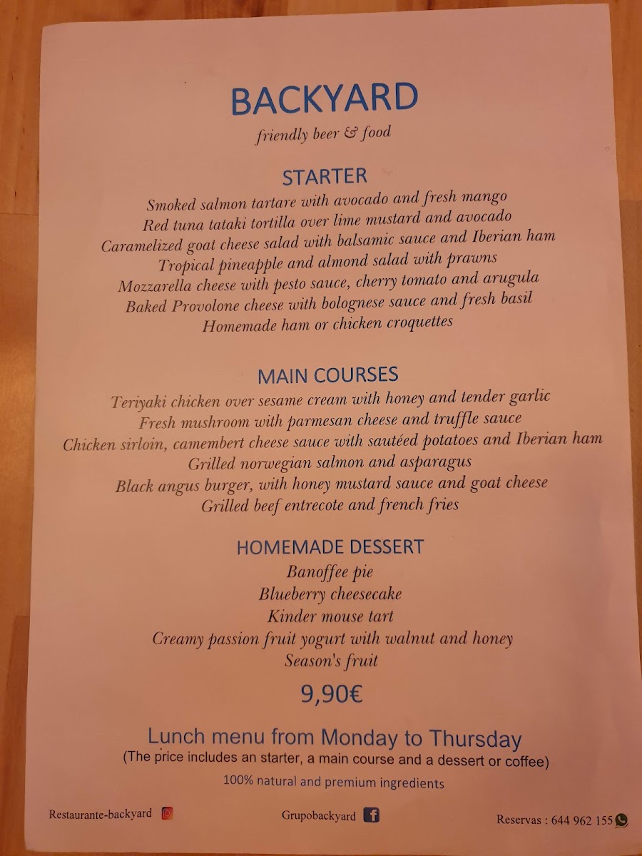 Menu Backyard Lounge-7