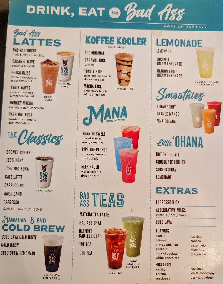 Menu Bad Ass Coffee Of Hawaii-1