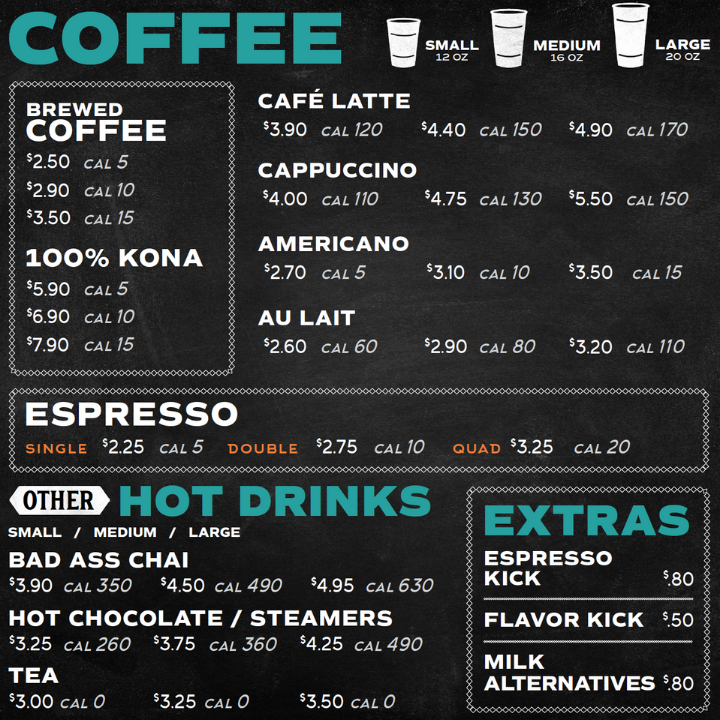 Menu Bad Ass Coffee Of Hawaii-4