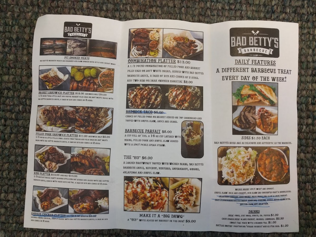 Menu Bad Betty's Barbecue And Catering Company-6