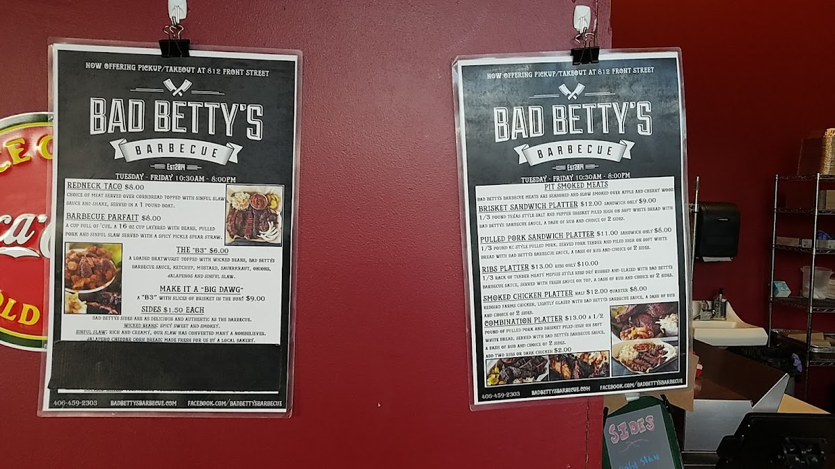 Menu Bad Betty's Barbecue And Catering Company-7