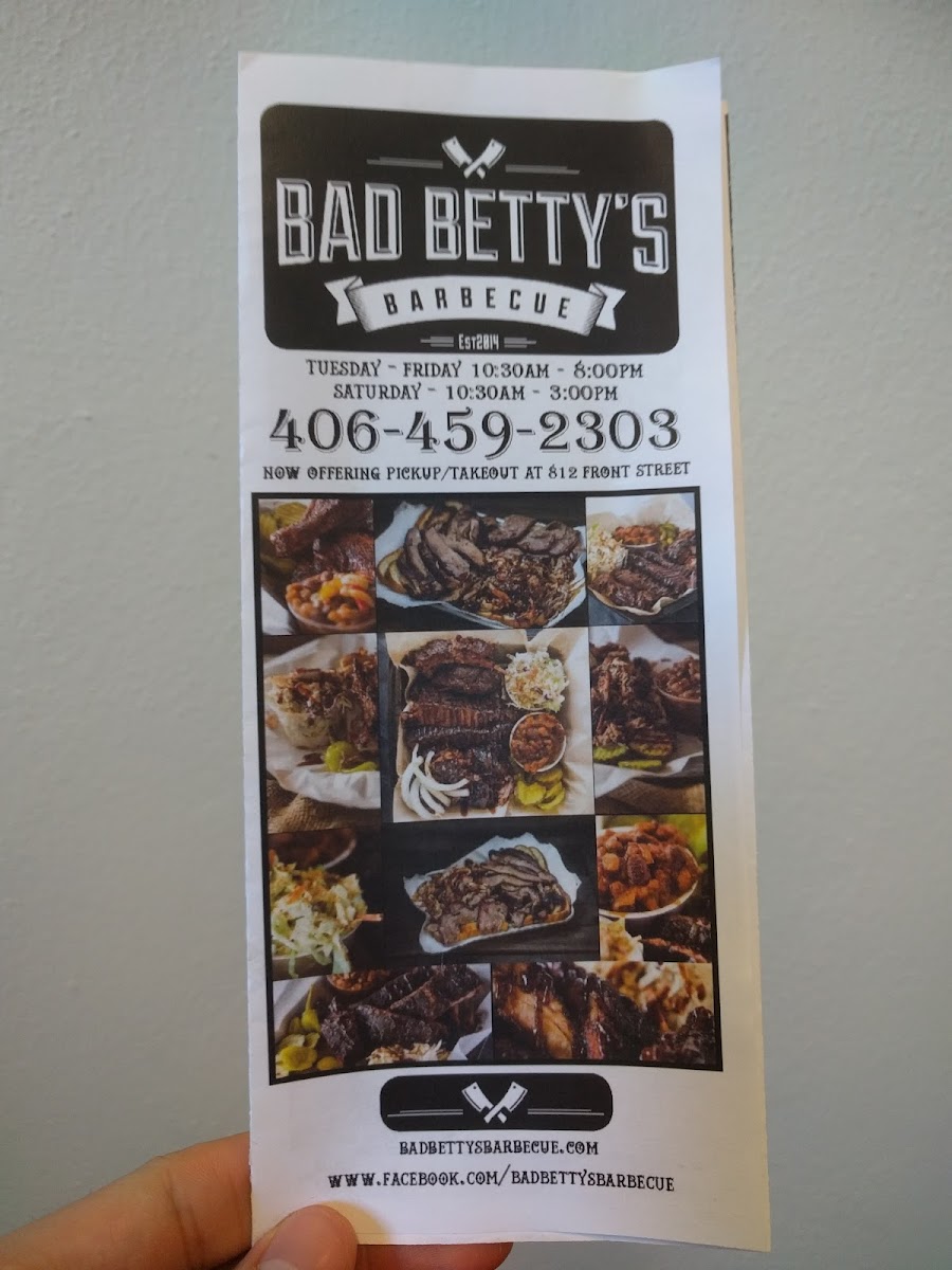 Menu Bad Betty's Barbecue And Catering Company-8