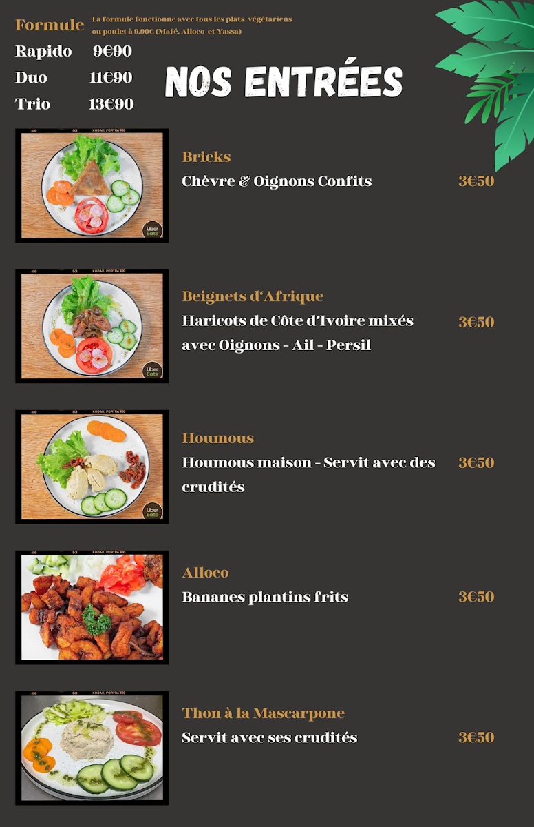 Menu Badeya - Restaurant Africain Nantes-2