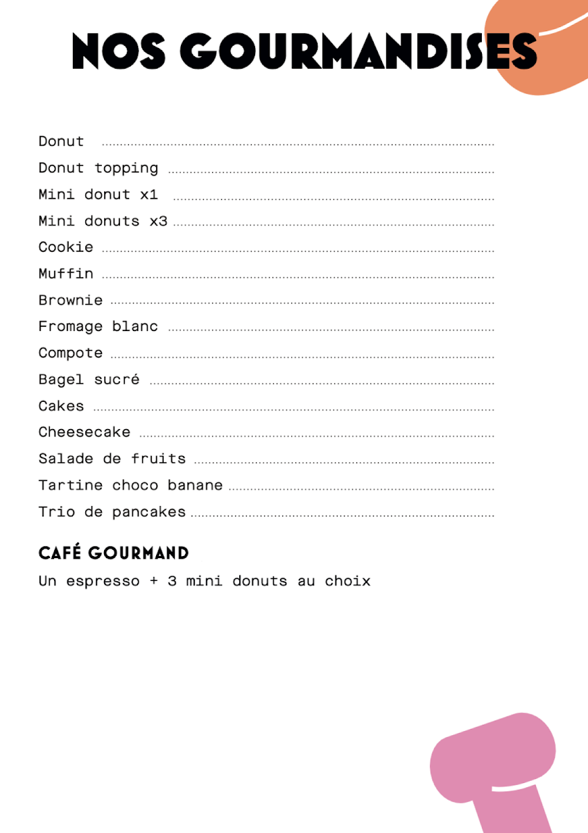 Menu Bagel Corner - Bagels - Donuts - Café-8