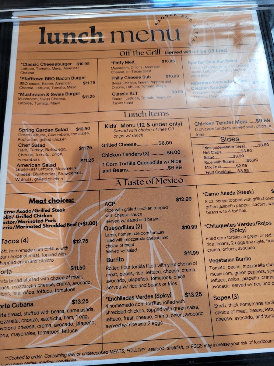 Menu Bagner & Alexa’S Breakfast & Lunch-10