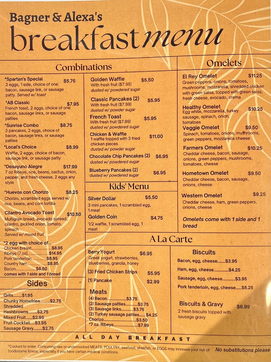Menu Bagner & Alexa’S Breakfast & Lunch-4