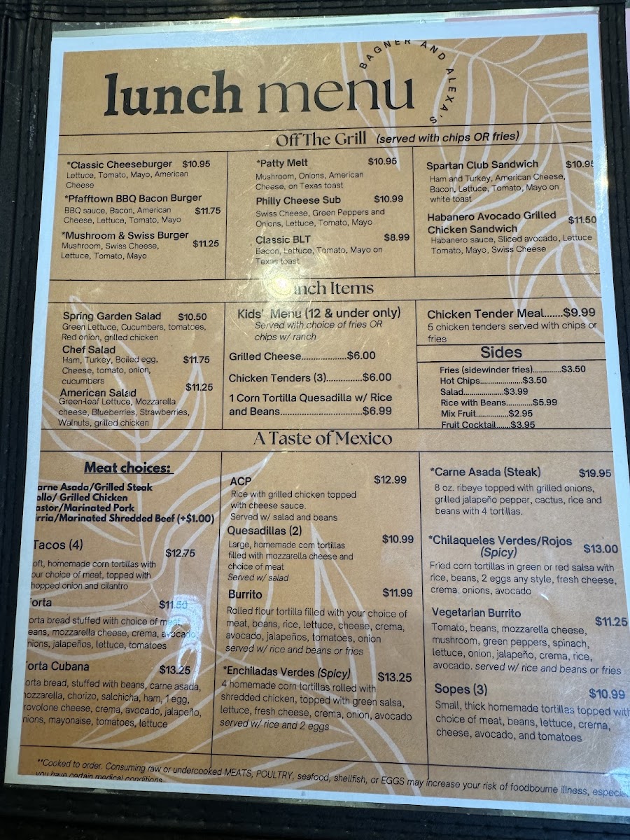 Menu Bagner & Alexa’S Breakfast & Lunch-9
