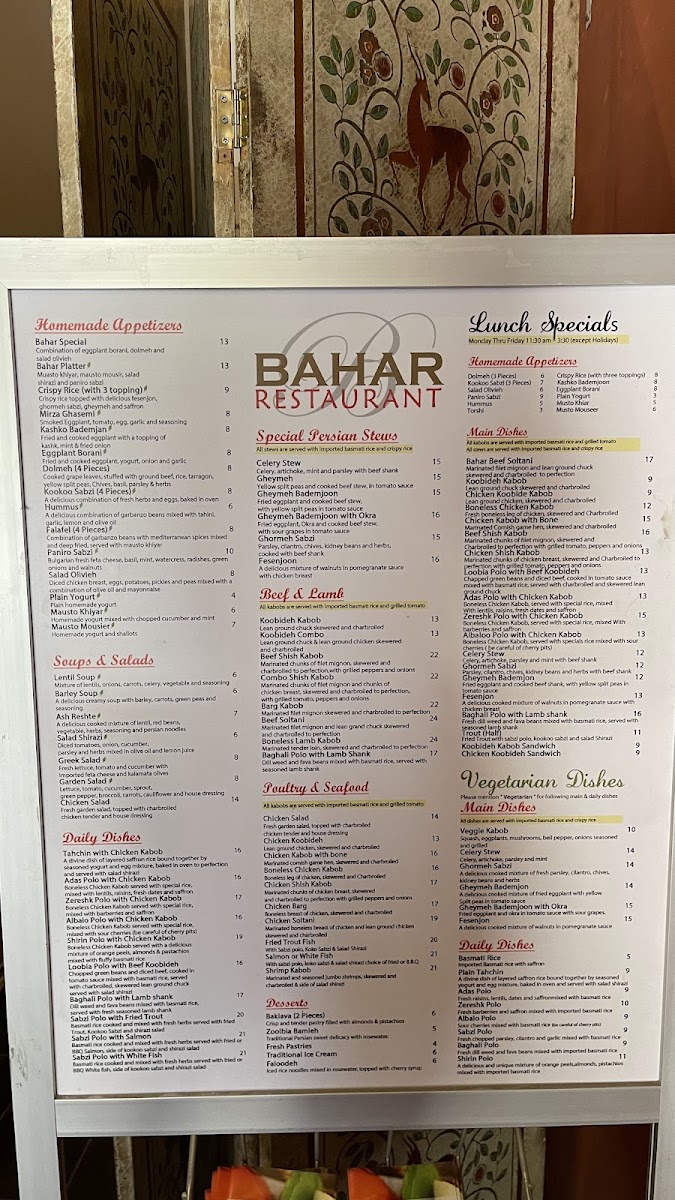 Menu Bahar Restaurant-3
