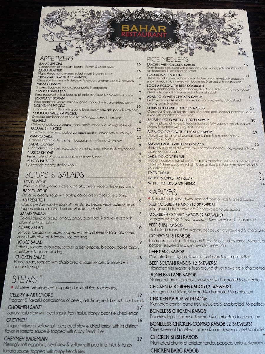 Menu Bahar Restaurant-7