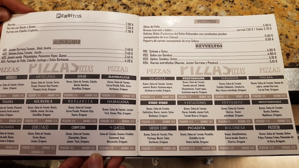 Menu Bahía | Pizzería - Bar - Restaurante-2