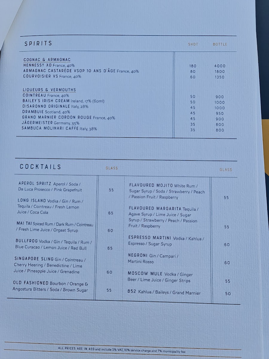 Menu Bai Bar & Terrace-7