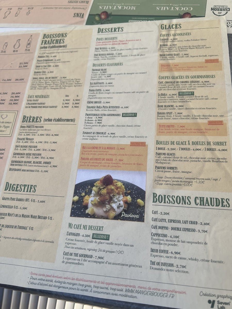 Menu Baila Pizza Autentico - Buxerolles-2