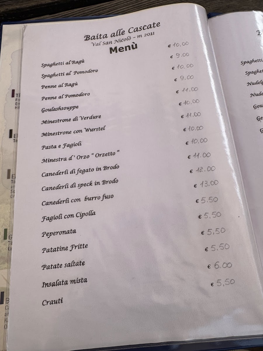 Menu Baita Alle Cascate-5
