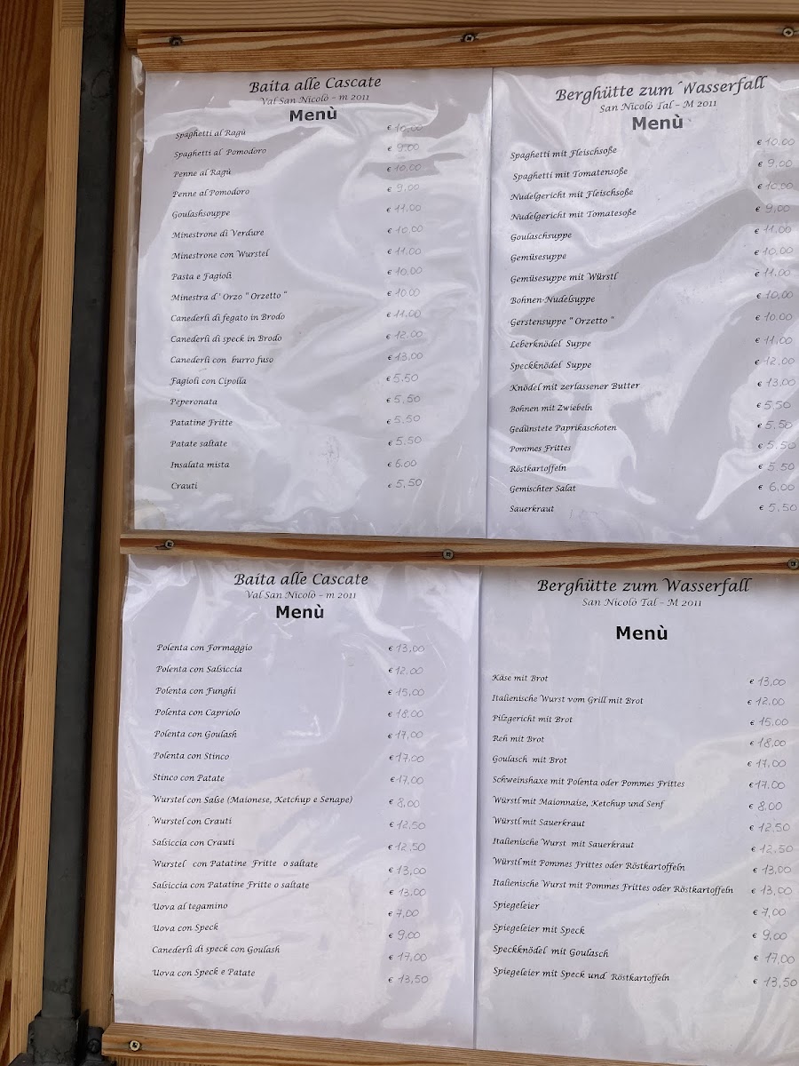 Menu Baita Alle Cascate-7