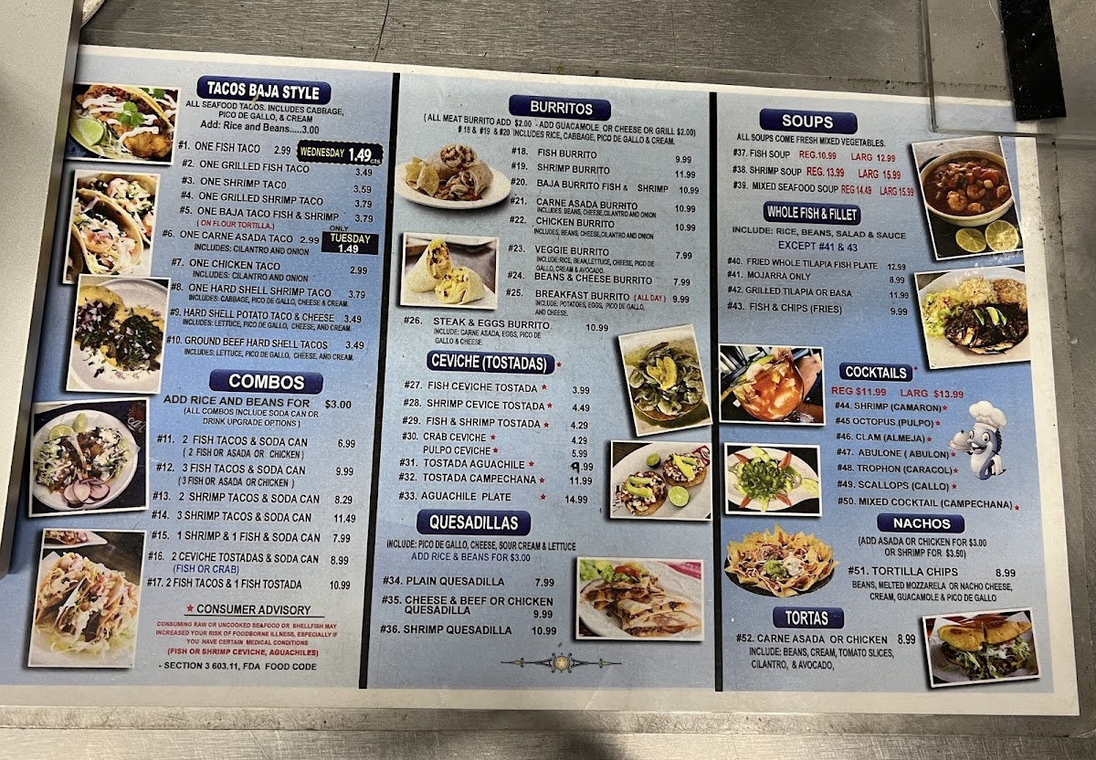 Menu Baja California Tacos-1