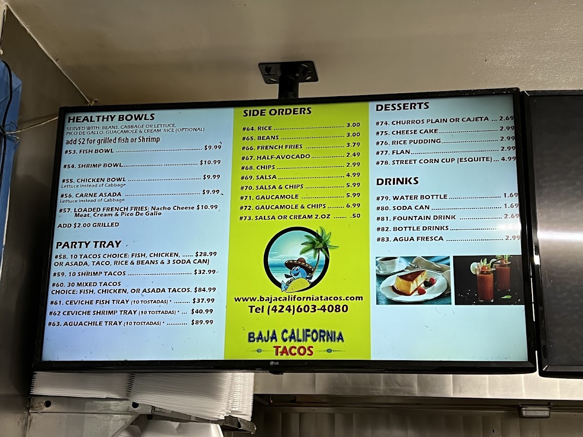 Menu Baja California Tacos-2