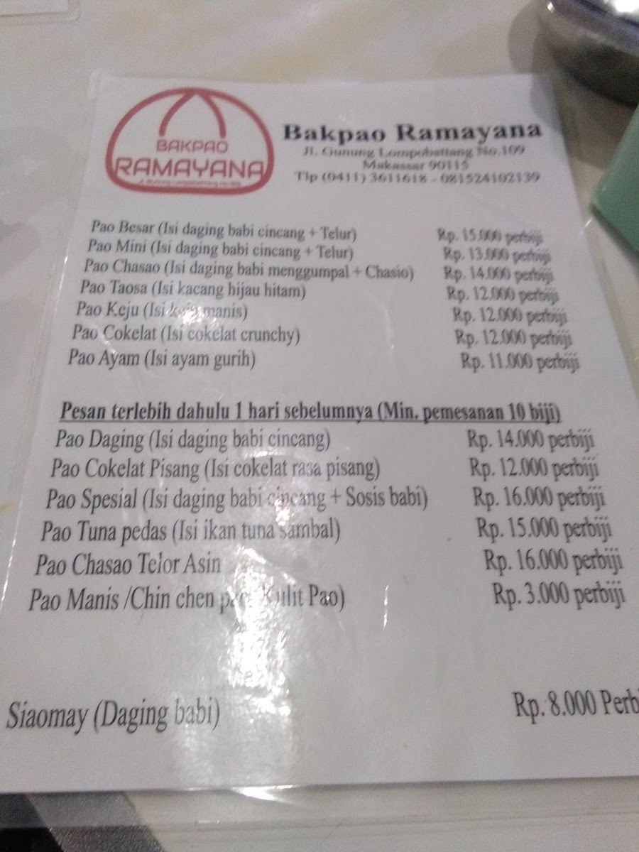 Menu Bakpao Ramayana & Rumah Makan Ramayana-9