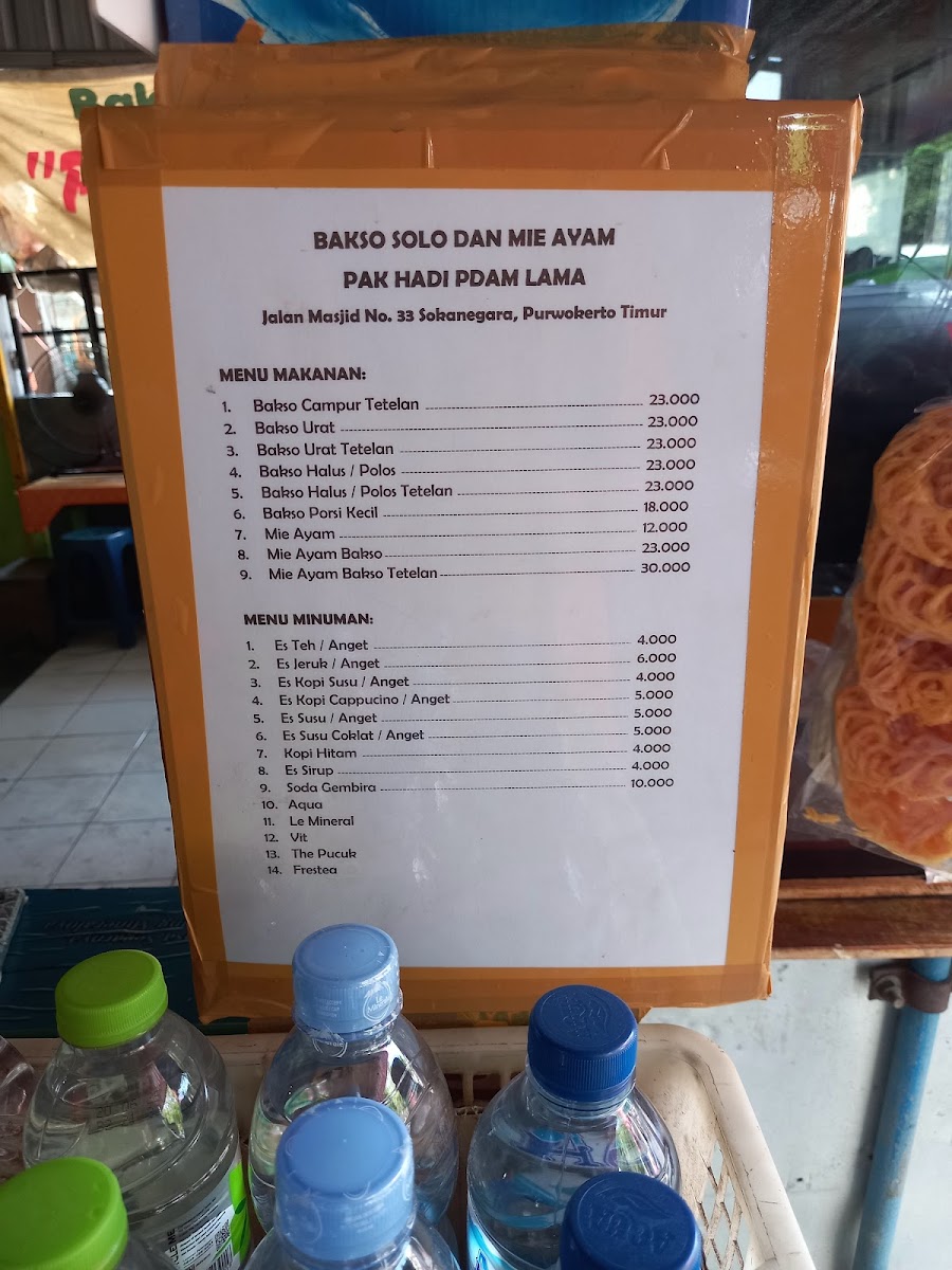 Menu Bakso Pak Hadi-2