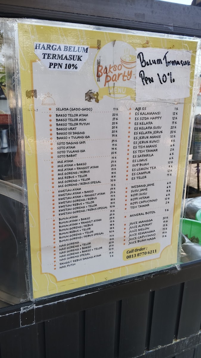 Menu Bakso Party 3 Cabang Sungailiat-2