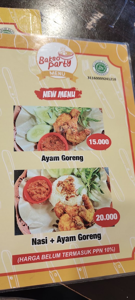 Menu Bakso Party 3 Cabang Sungailiat-6