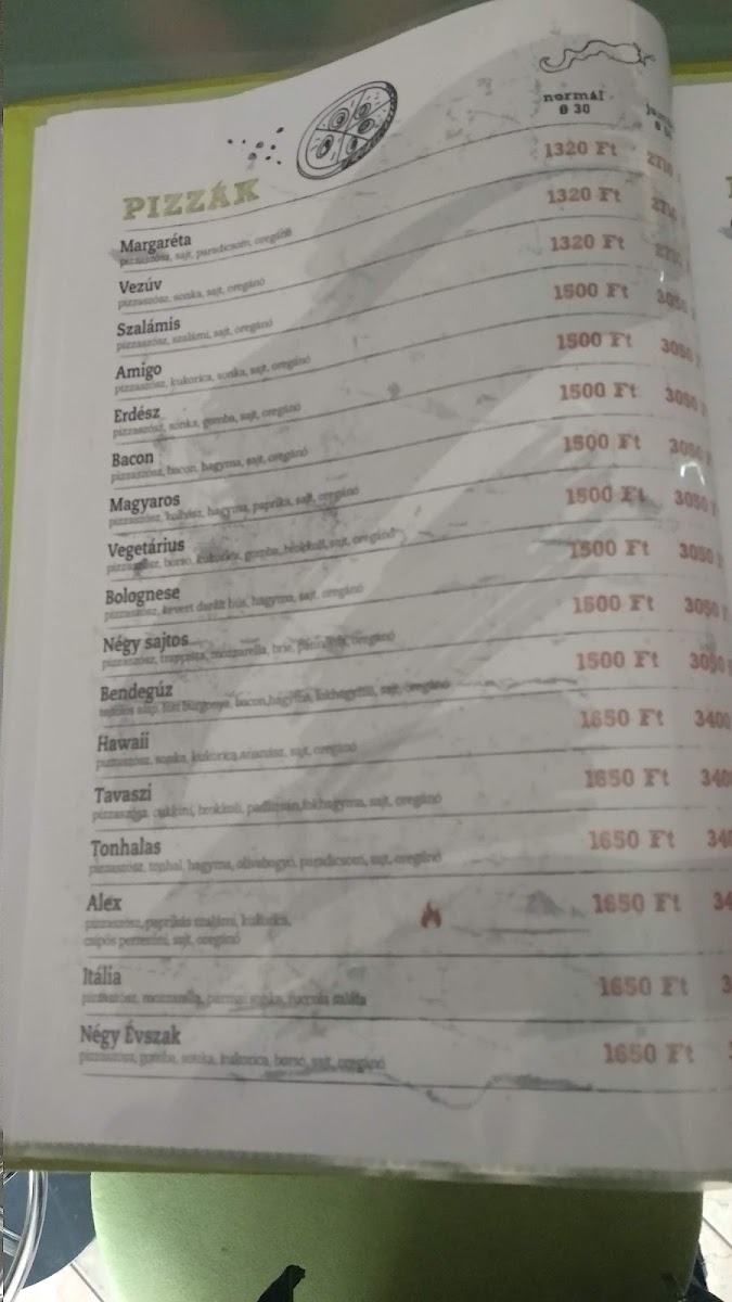 Menu Bakterház Pizzéria-6