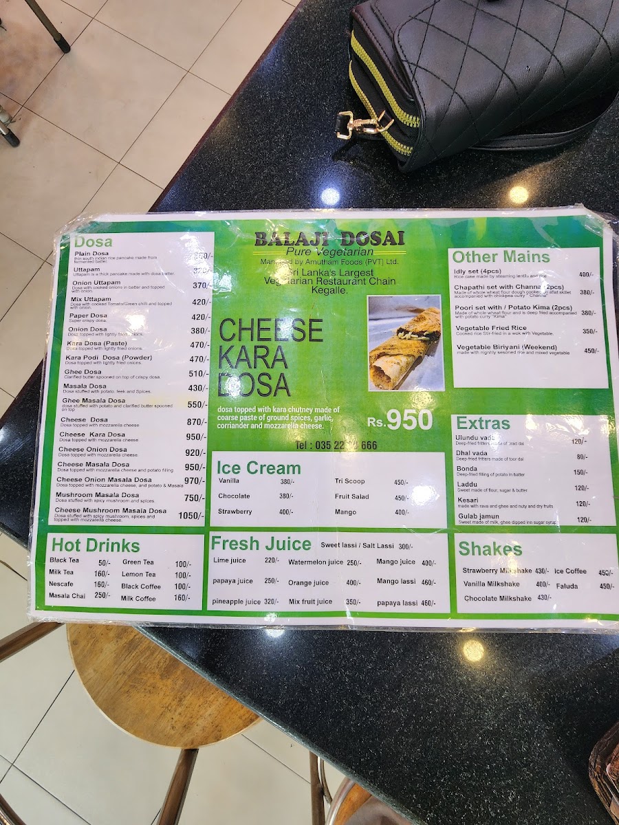 Menu Balaji Dosai - Kegalle-5