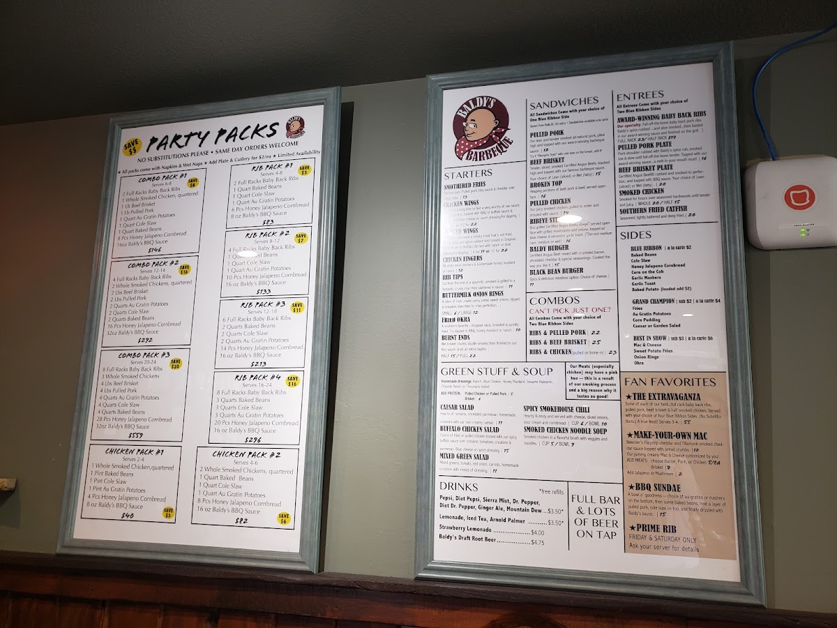 Menu Baldy's Barbeque-1