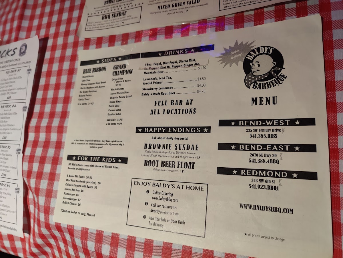 Menu Baldy's Barbeque-4