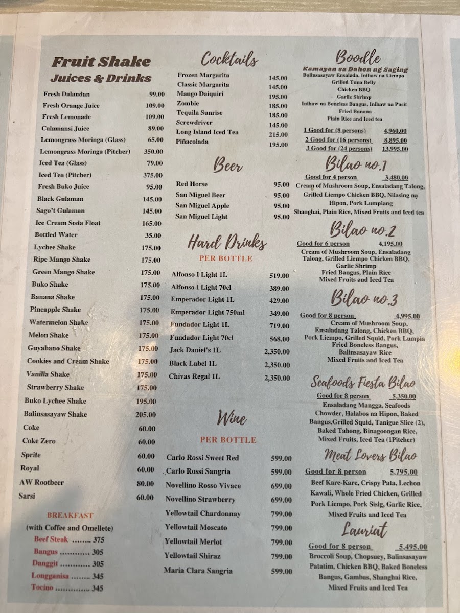 Menu Balinsasayaw Restaurant-1