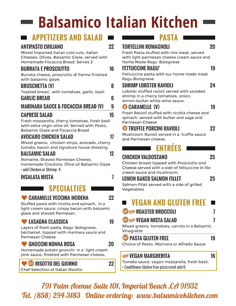 Menu Balsamico Italian Kitchen-1