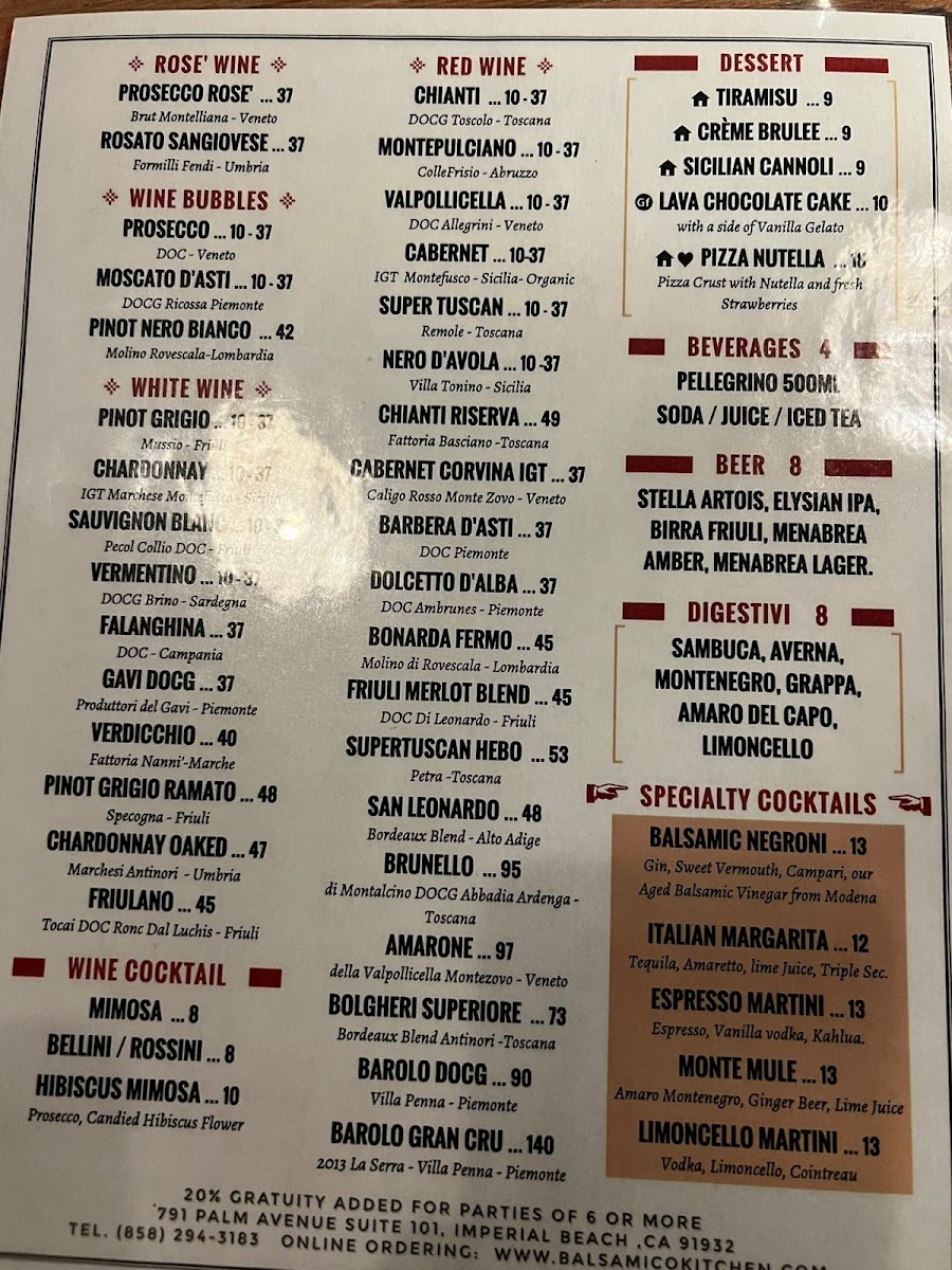 Menu Balsamico Italian Kitchen-2