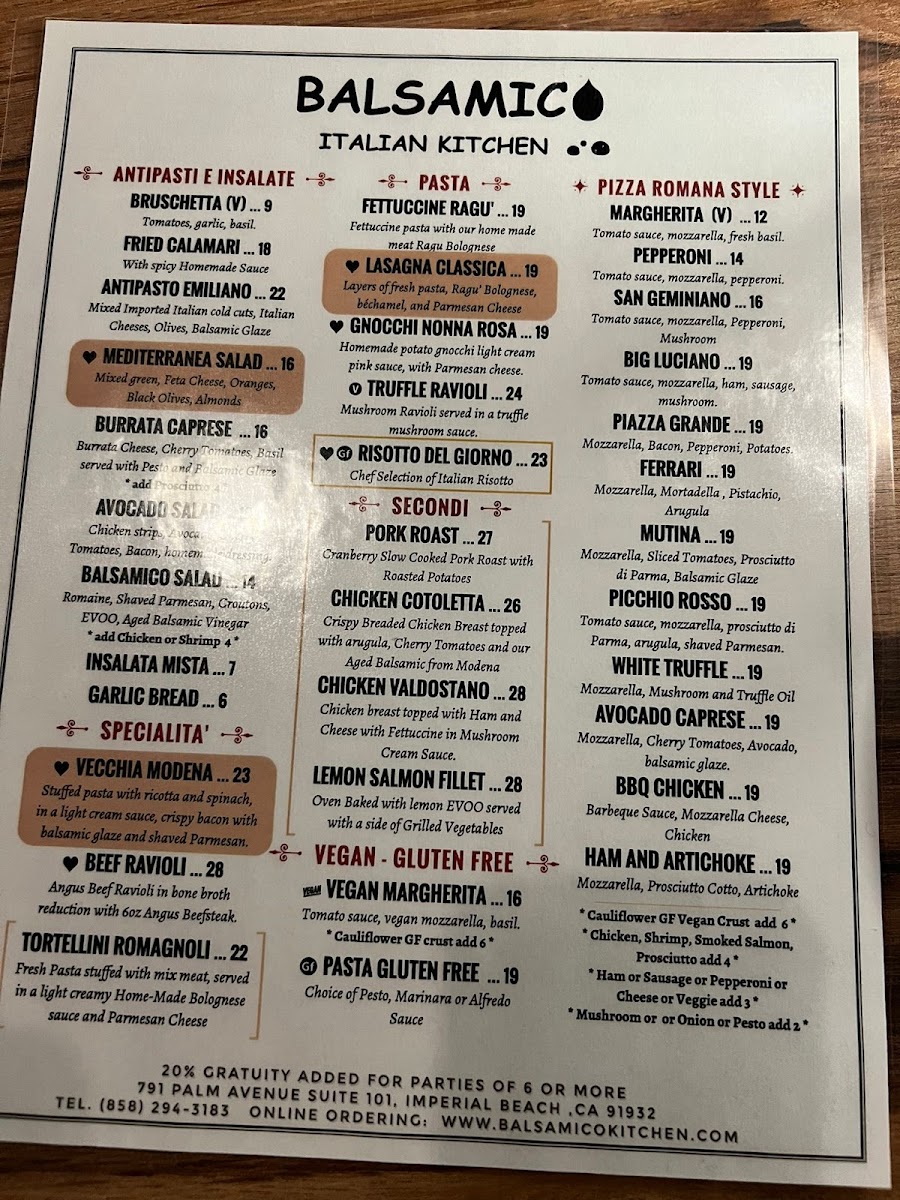 Menu Balsamico Italian Kitchen-3