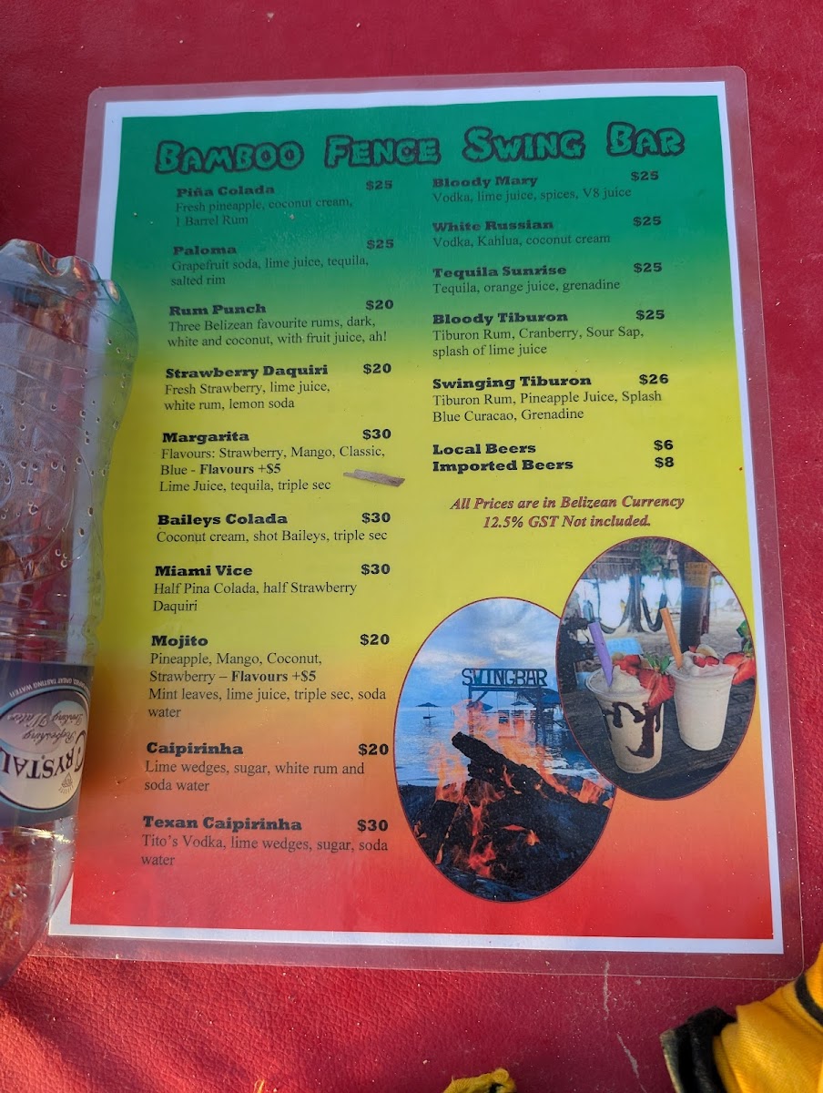 Menu Bamboo Fence Restaurant & Swing Bar-2