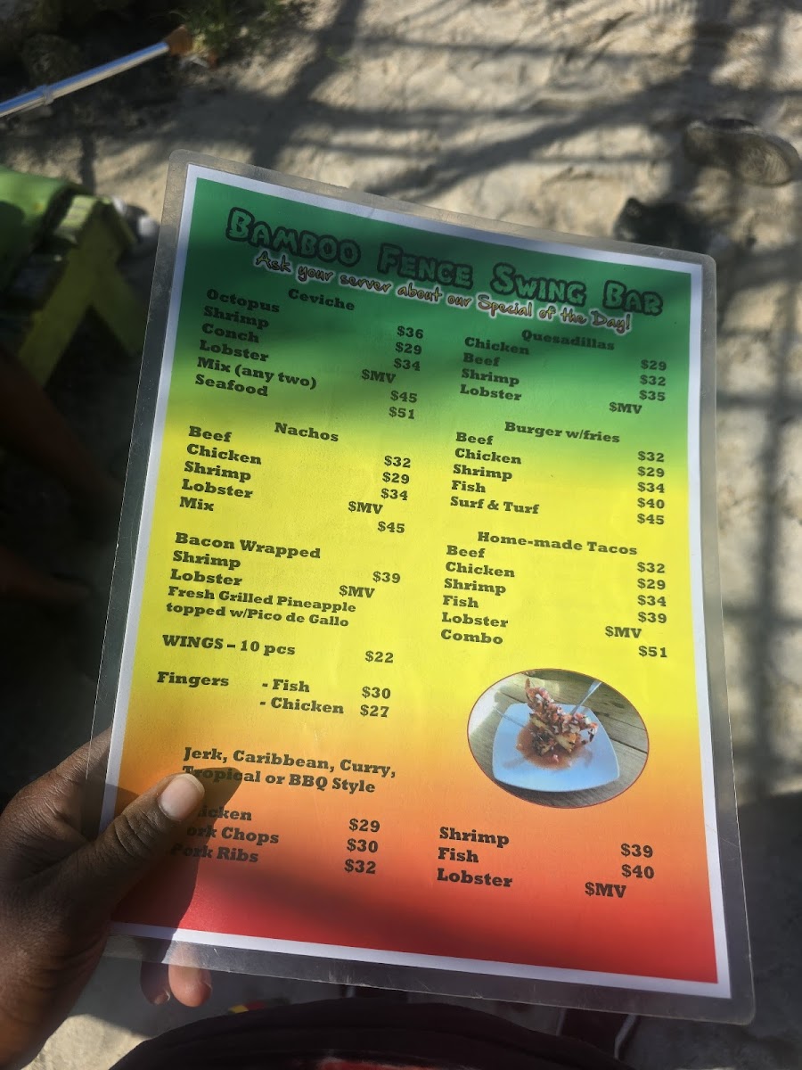 Menu Bamboo Fence Restaurant & Swing Bar-9