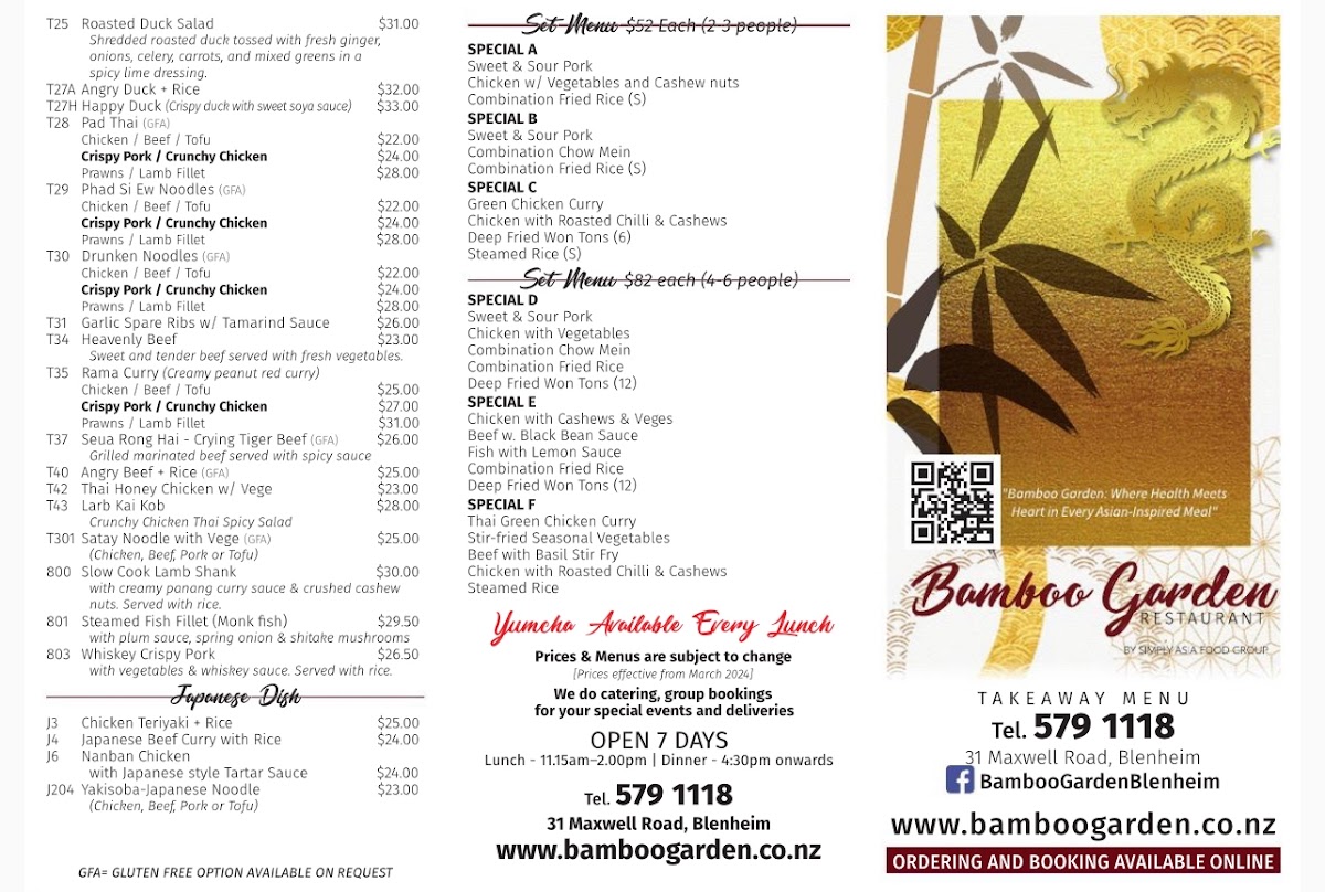 Menu Bamboo Garden Restaurant-3
