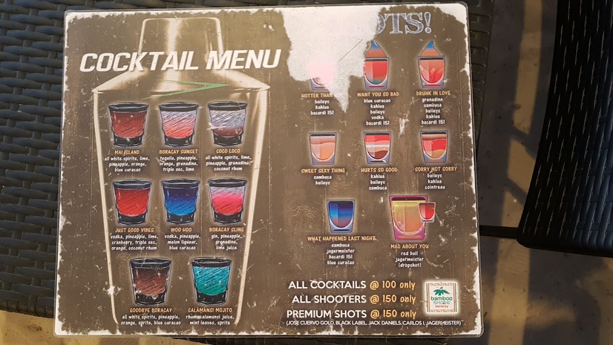 Menu Bamboo Shore Restaurant-5