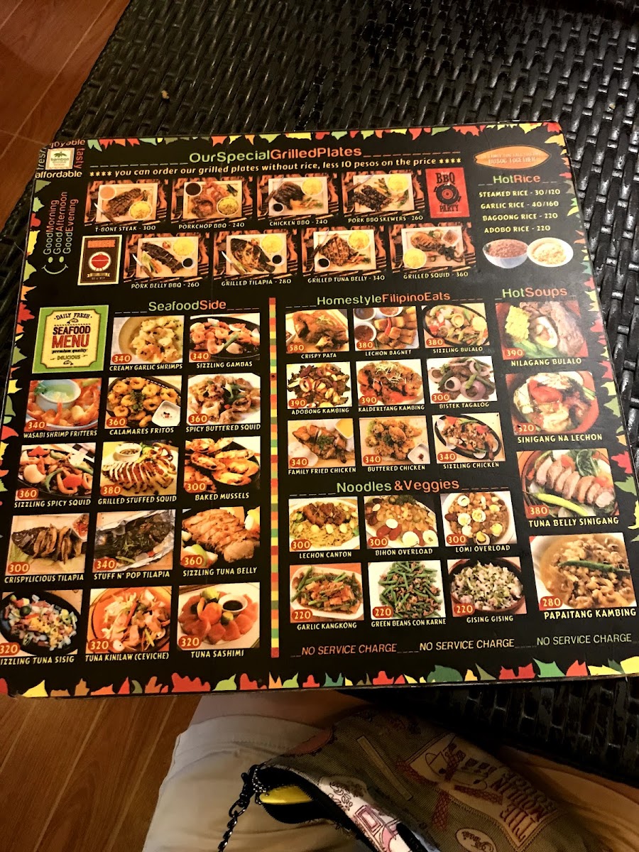 Menu Bamboo Shore Restaurant-6