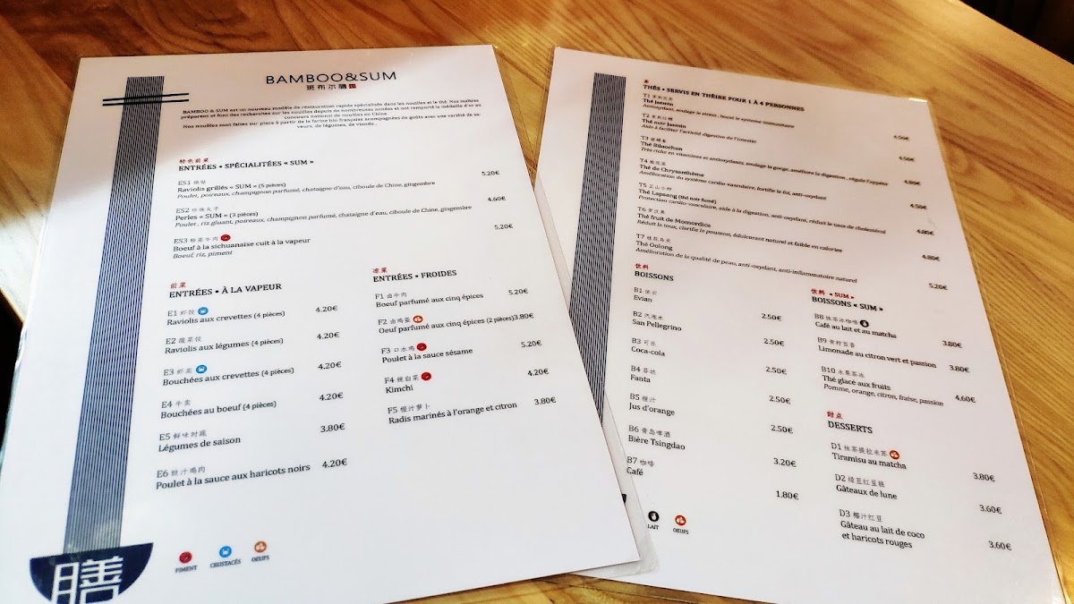 Menu Bamboo & Sum-7