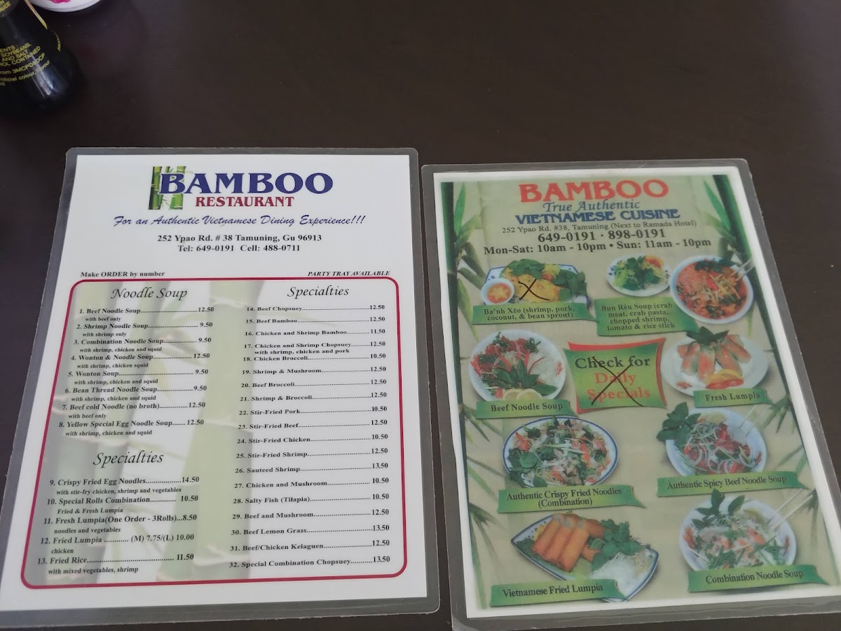 Menu Bamboo Vietnamese Restaurant-2