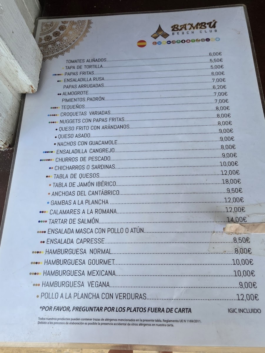Menu Bambu Beach Club-1