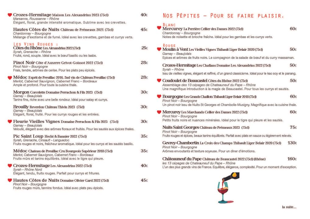 Menu Ban Sue - Restaurant Thai Paris 15-1