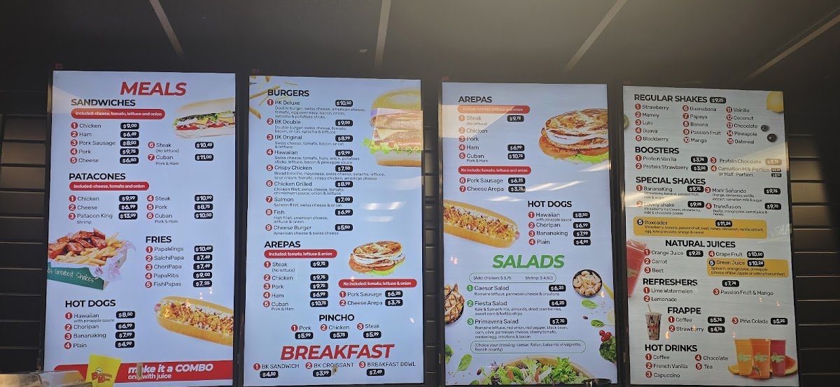 Menu Banana King-1