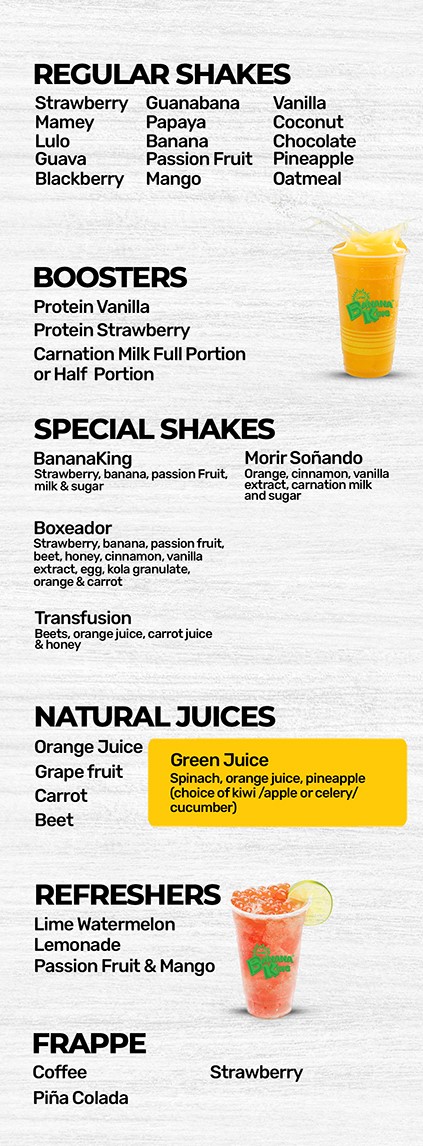 Menu Banana King-5