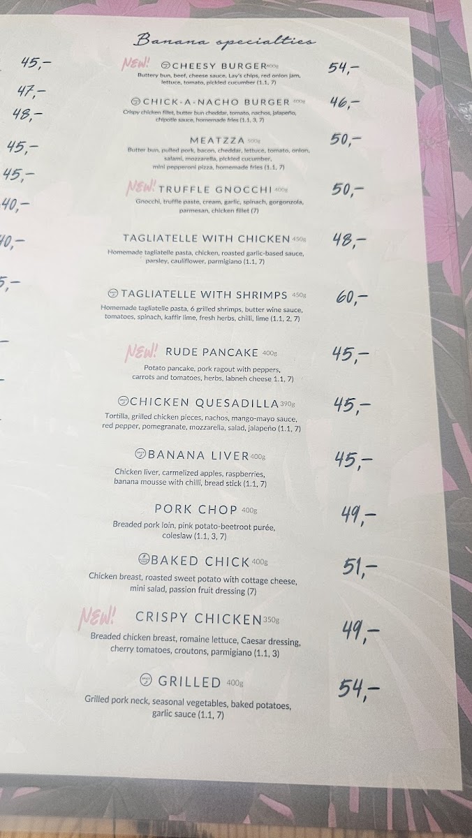 Menu Bananowa Szklarnia-1