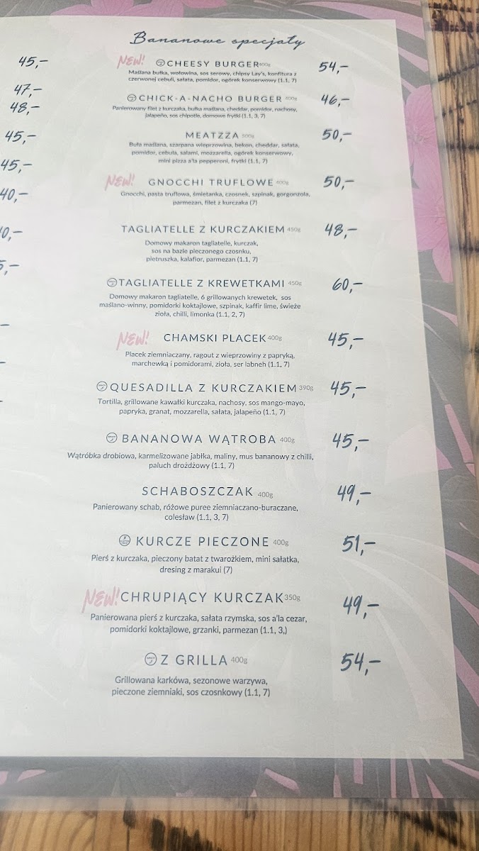 Menu Bananowa Szklarnia-3