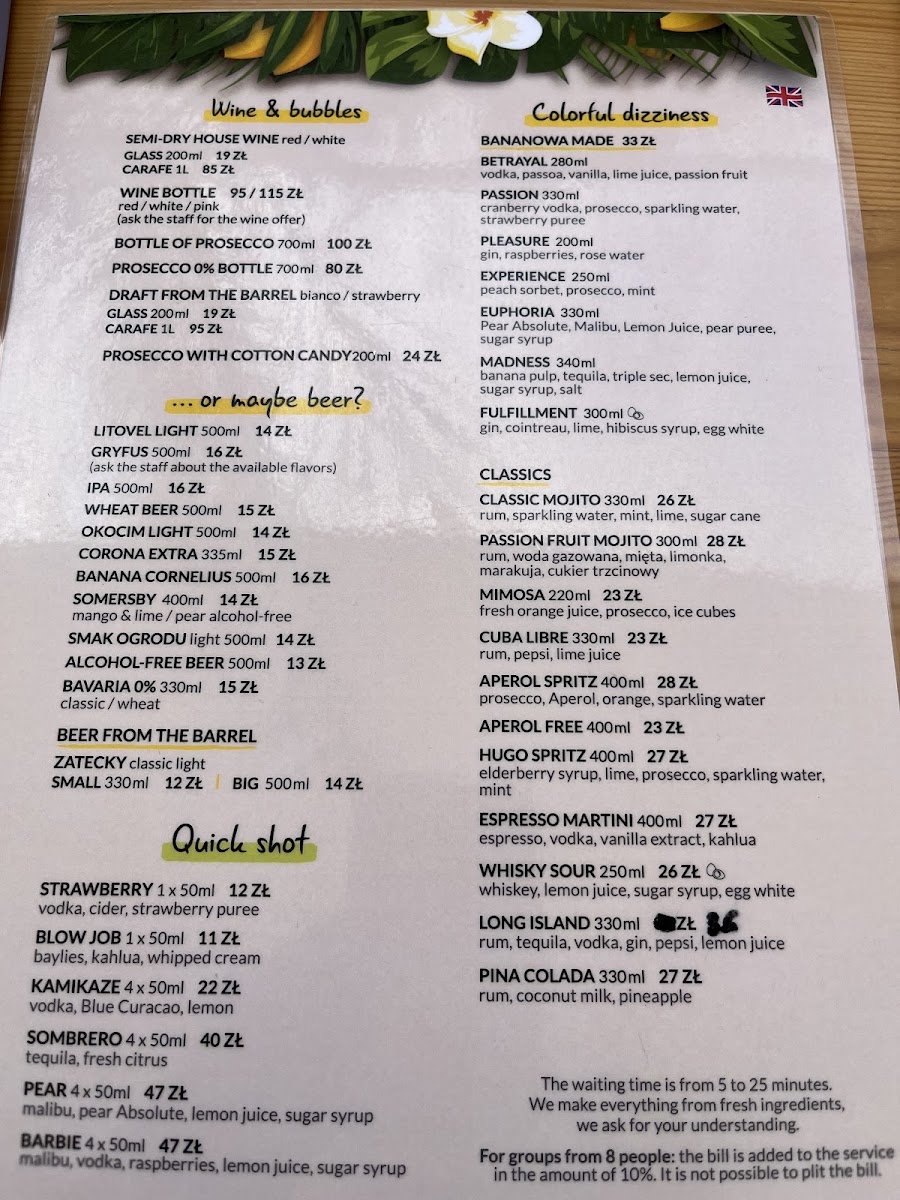 Menu Bananowa Szklarnia-7