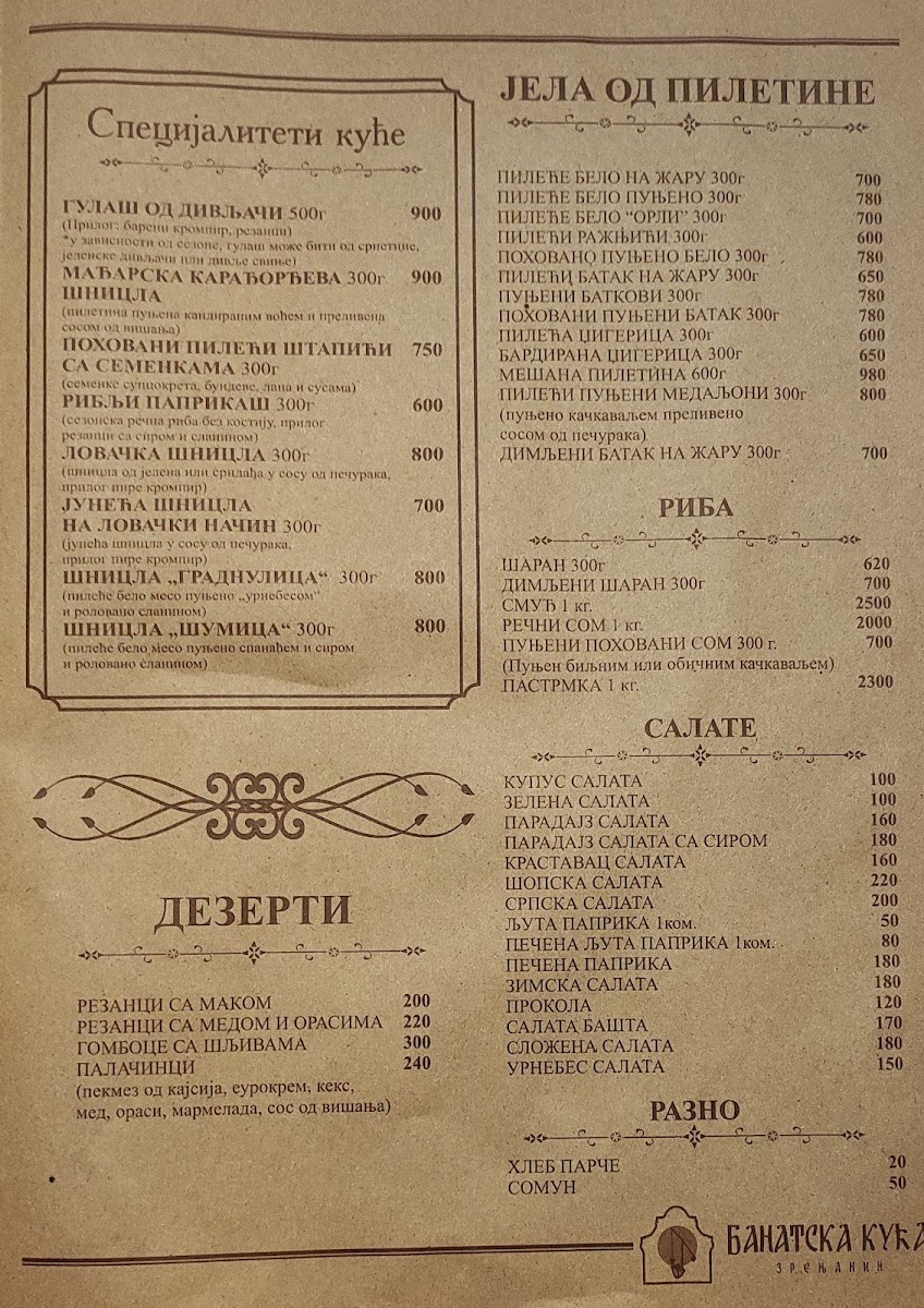 Menu Banatska Kuća-10