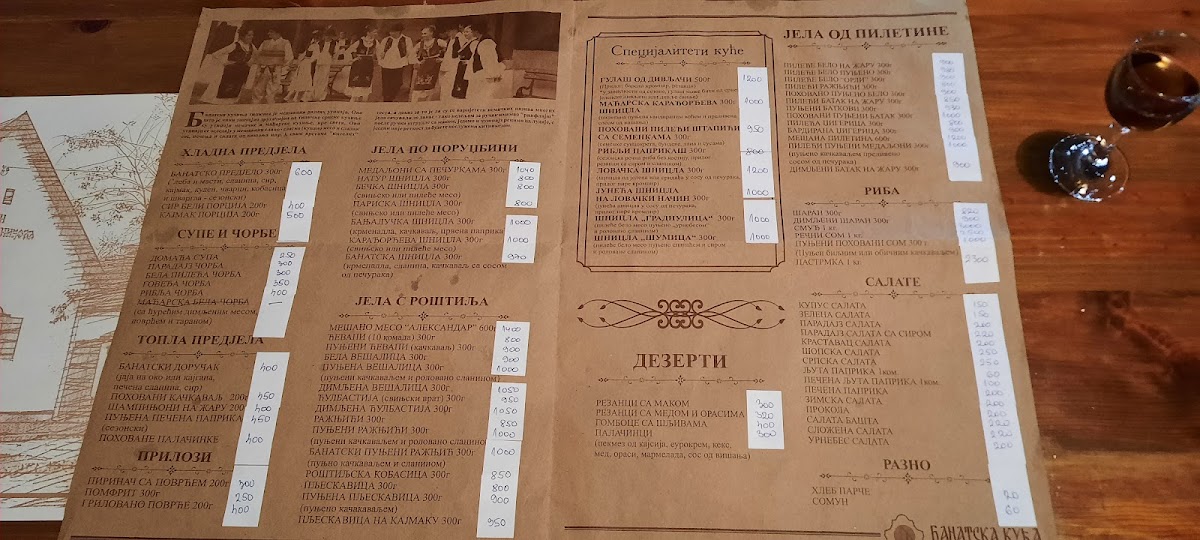 Menu Banatska Kuća-2