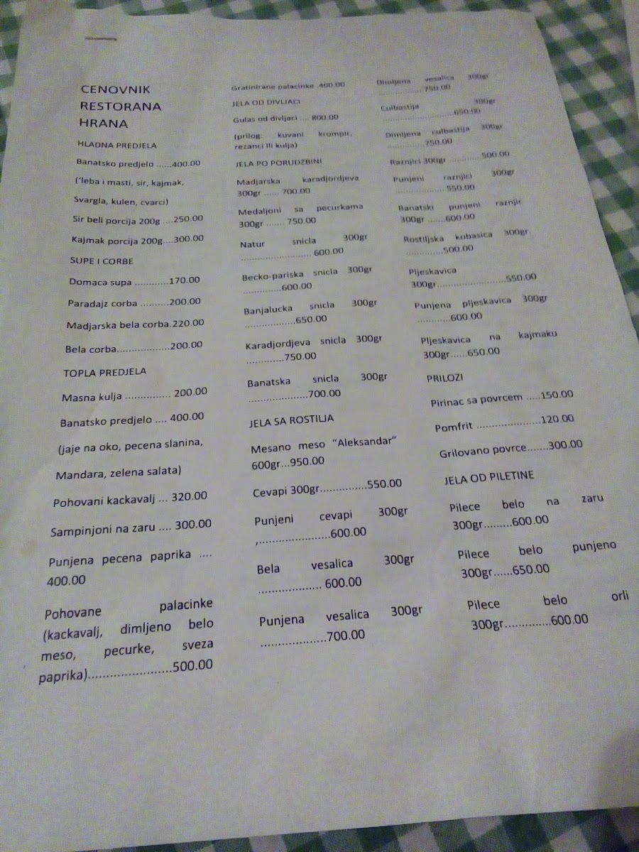 Menu Banatska Kuća-3